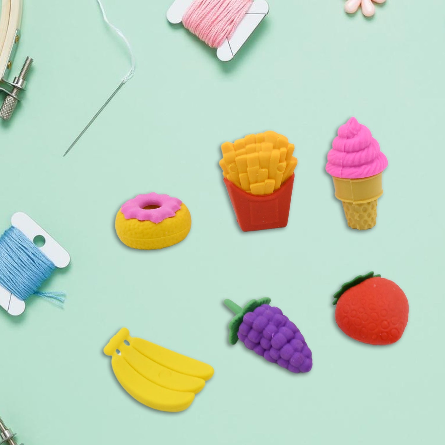 3D Food Fancy & Stylish Colorful Erasers, Mini Eraser Creative Cute Novelty Eraser for Children Different Designs Eraser Set for Return Gift, Birthday Party, School Prize (1 Set / Mix Design & Color) 3D Food Fancy & Stylish Colorful Erasers, Mini Eraser Creative Cute Novelty Eraser for Children Different Designs Eraser Set for Return Gift, Birthday Party, School Prize (1 Set / Mix Design & Color)